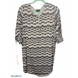 Mossimo Shift Dress Printed Black White Size Small